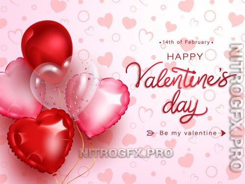 Happy valentine's day, vector hearts