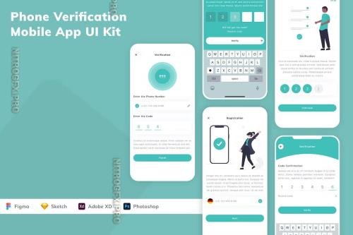 Phone Verification Mobile App UI Kit J26PYUT