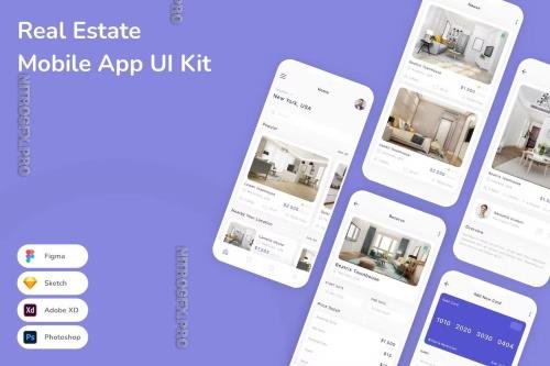 Real Estate Mobile App UI Kit YU9TJ94