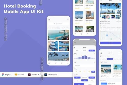 Hotel Booking Mobile App UI Kit 35386RS