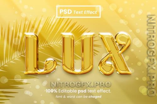 PSD Gold Lux Glossy 3D Editable Text Effect
