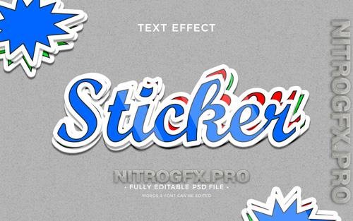PSD Sticker Text Effect