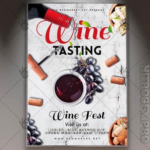 PSD Wine Tasting Flyer Design Templates