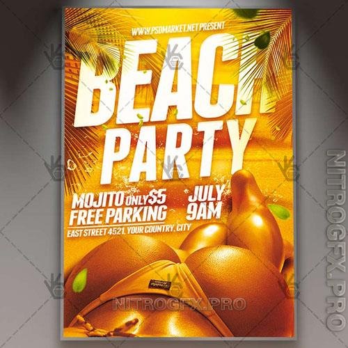 PSD Beach Party Flyer Design Templates