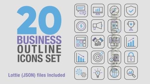 Videohive - Business Outline Icons 43302854