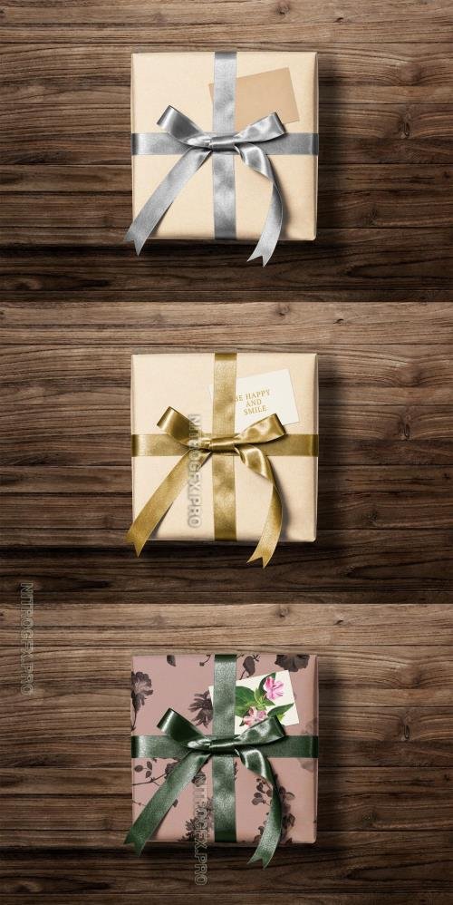 AdobeStock - Editable Gift Box Mockup - 442162651