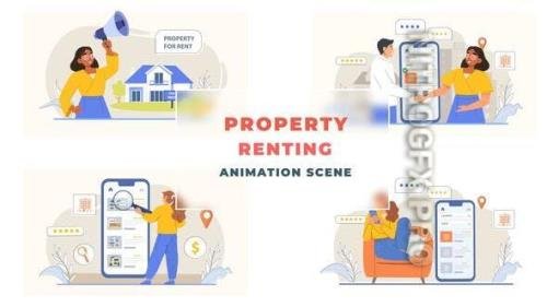 VideoHive - Property Renting Animation Scene - 43307262