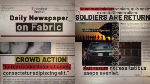 Videohive - Daily Newspaper on Fabric - 43278214
