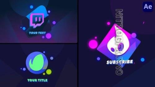 VideoHive - 2D Cartoon Neon Logo Animations [After Effects] - 43300822