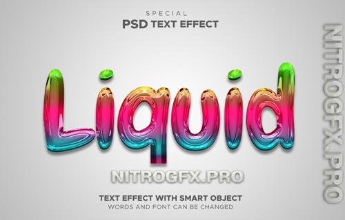 PSD Liquid Text Effect Editable