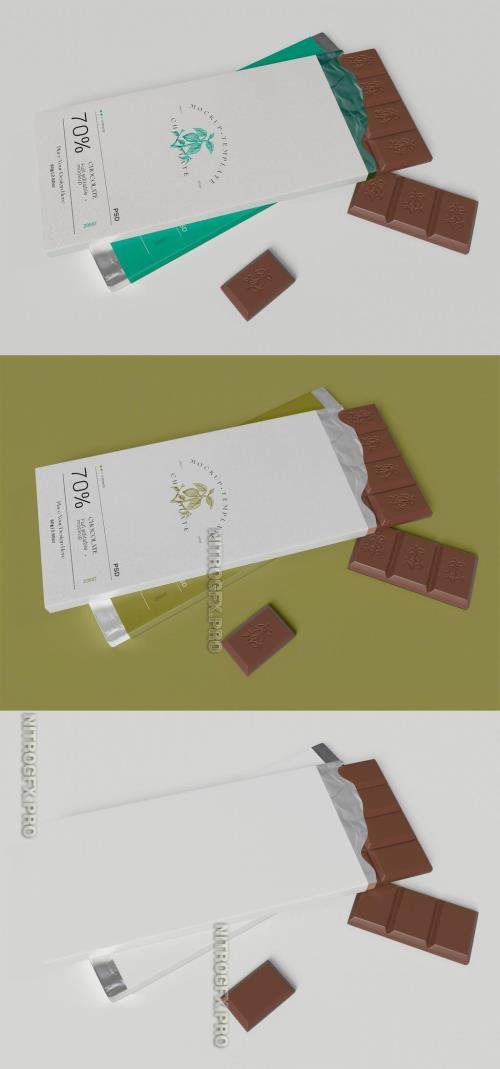 AdobeStock - Opened Chocolate Bar Mockup - 425636152