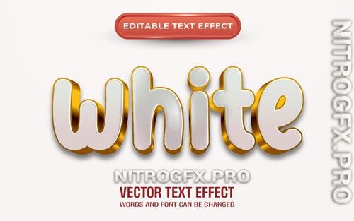 Vector white editable text effect