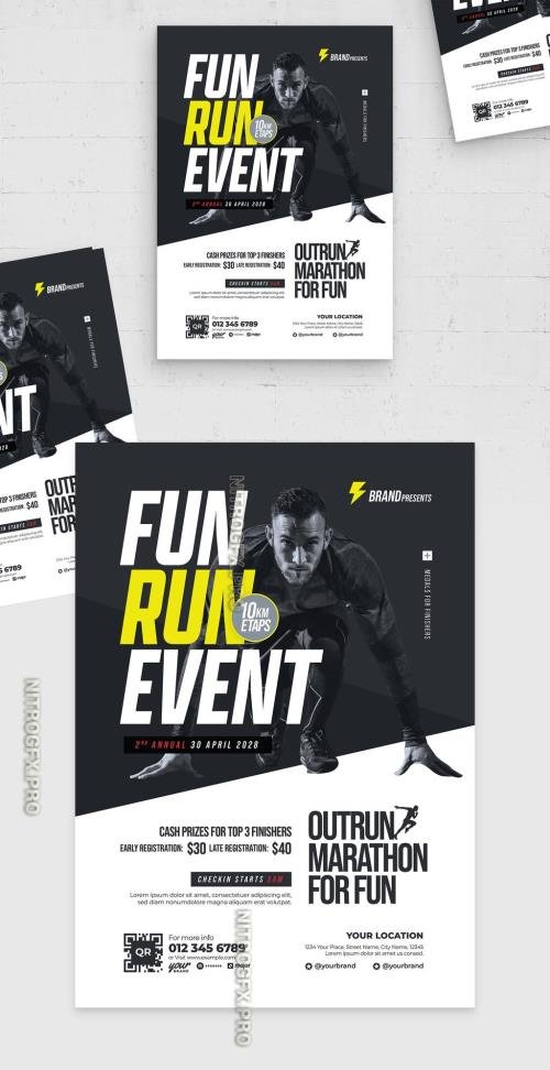 AdobeStock - Running Events Flyer Template - 547997300