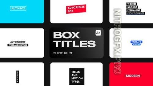VideoHive - Box Titles for After Effects - 43427679
