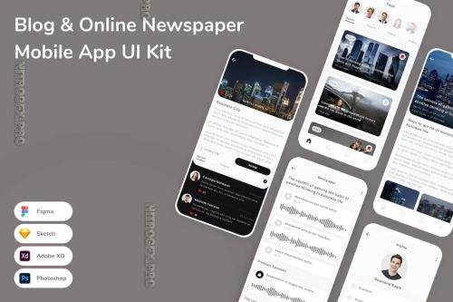 Blog & Online Newspaper Mobile App UI Kit