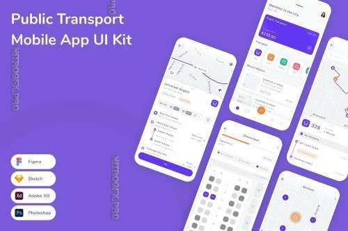 Public Transport Mobile App UI Kit