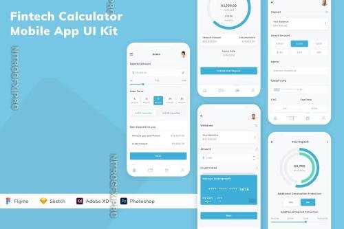 Fintech Calculator Mobile App UI Kit