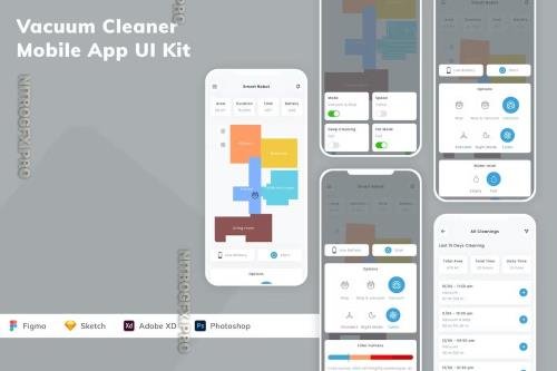 Vacuum Cleaner Mobile App UI Kit