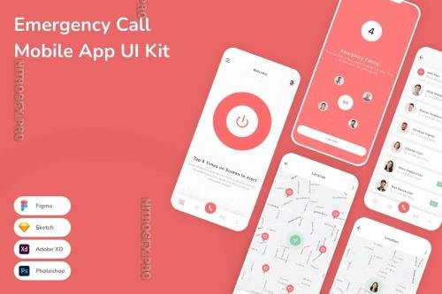 Emergency Call Mobile App UI Kit J4BALL5