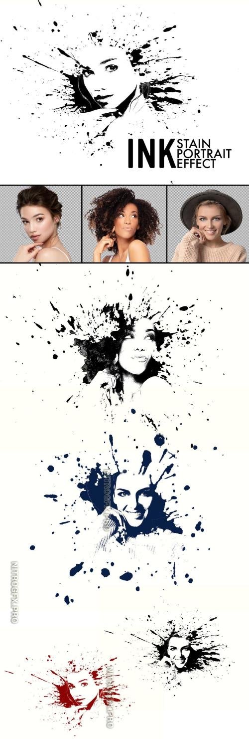 AdobeStock - Ink Splatter Portrait Effect - 407504720
