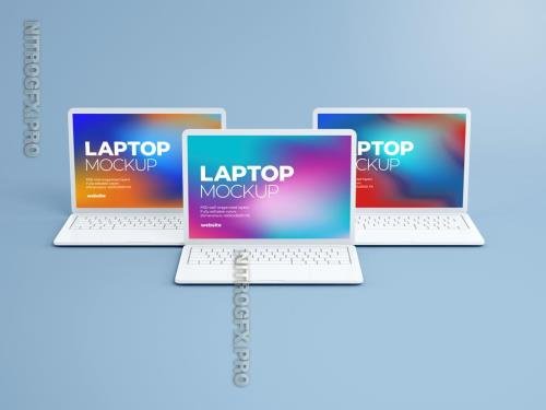 AdobeStock - Clay Laptop Mockup - 399343489