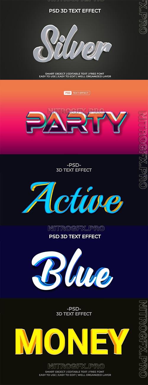 Psd style text effect editable set vol 154