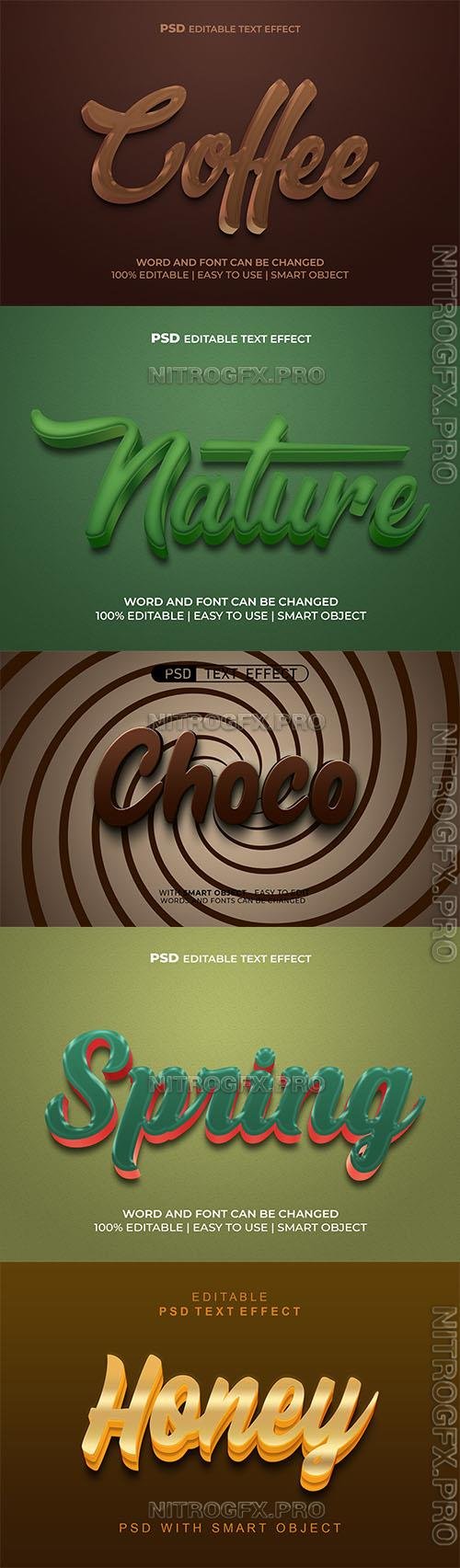 Psd style text effect editable set vol 159