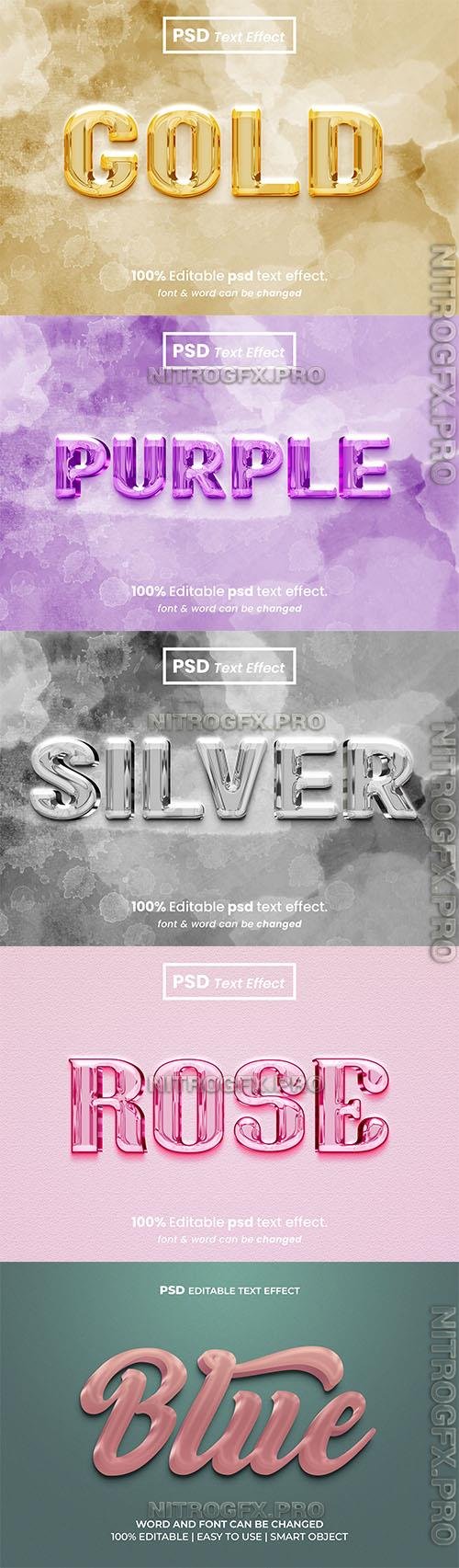 Psd style text effect editable set vol 156