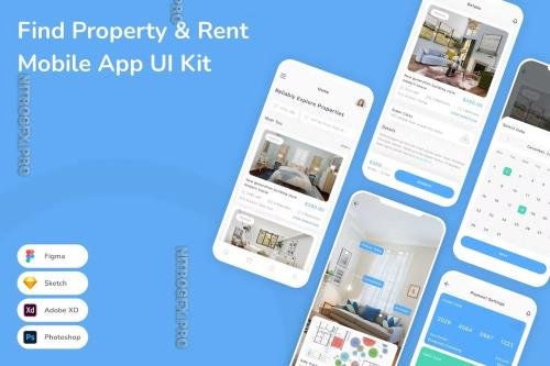 Find Property and Rent Mobile App UI Kit - 9GYWE9H