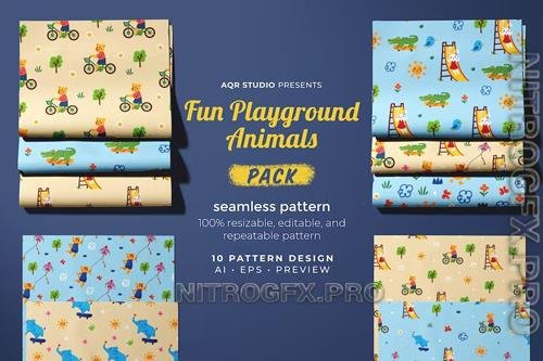 Animals Playground - Seamless Pattern