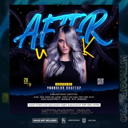 PSD Night Party Flyer Template