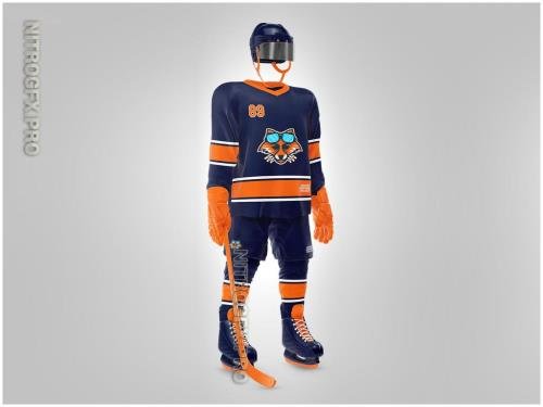AdobeStock - Hockey Uniform Mockup Half Side View - 547211275