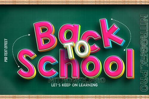 PSD Back To School Editable Text Effect