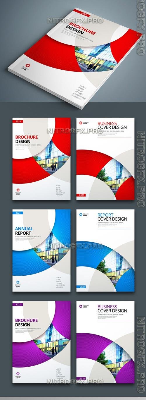 AdobeStock - Business Report Cover Layouts with Circles - 231728856