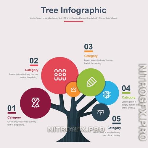 AdobeStock - Tree Infographic Layout - 239587124