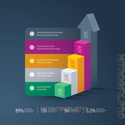 AdobeStock - Business Growth Conceptual 3D Infographic Layout - 241457552