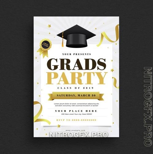 AdobeStock - Graduation Party Flyer Layout - 213975286