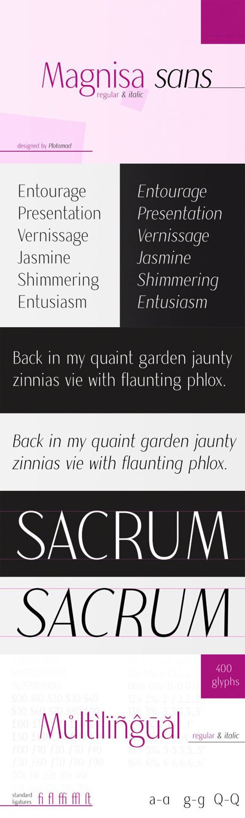 Magnisa Sans - Exquisite & Chic Sans Serif Font