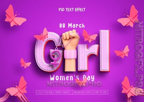 PSD Womens Day Premium Text Effect