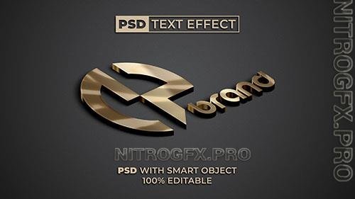 Logo Gold Text Effect Mockup PSD