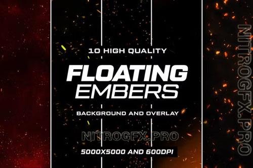 10 Floating Embers Texture Backgrounds & Overlays