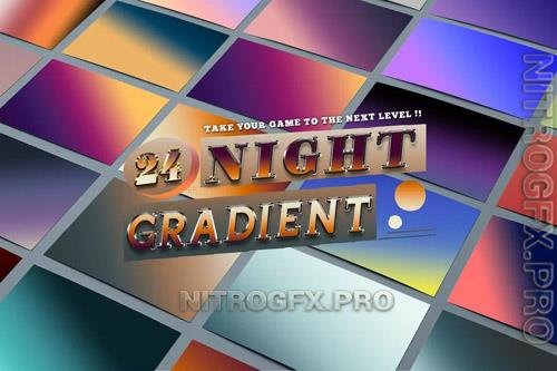 Collection 24 Night Gradients Multicolor Photoshop