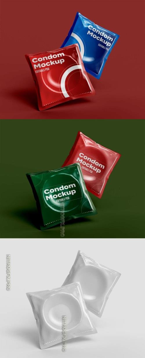 Adobestock - Two Condoms Mockup - 490192378