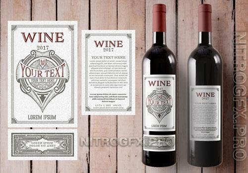 Vintage Wine Label Layout 243546380