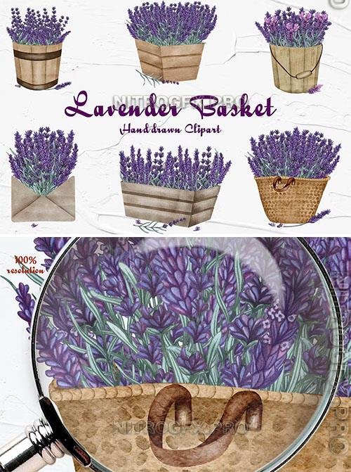 Lavender Basket Design Template