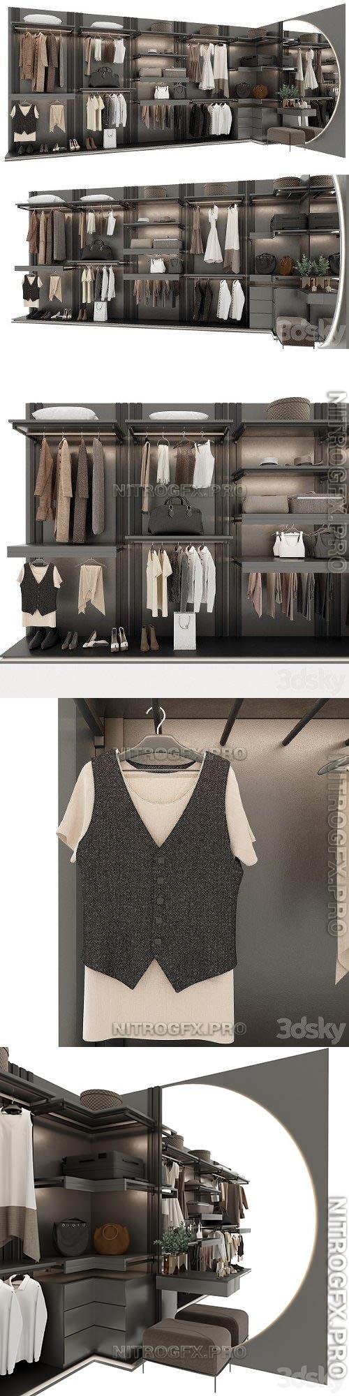 Wardrobe 01 - 3D model Interior