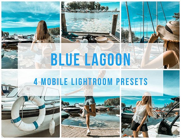 CreativeMarket - Lightroom Mobile Preset Blue lagoon - 3887033
