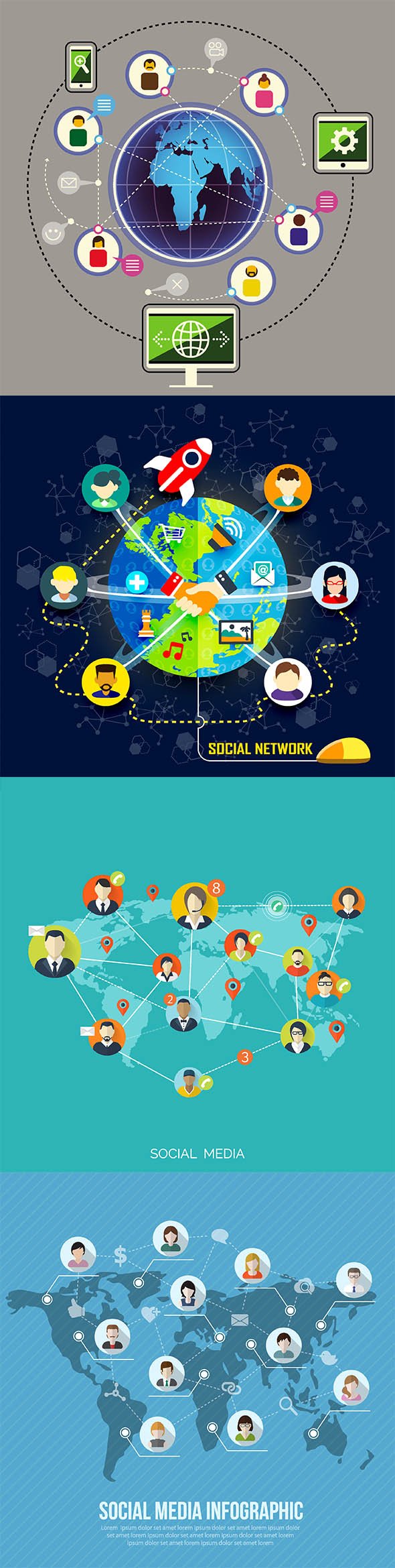 Vectors - Social Network Backgrounds 26