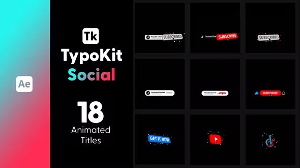 VideoHive - Typo Kit Social Titles for After Effects - 44546045