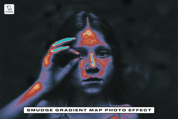 Smudge Gradient Map Photo Effect - MKSJ6CK